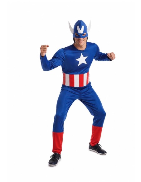 Fantasia Herói Americano Tamanho L - de alta qualidade, ideal para carnaval, festas temáticas e eventos especiais